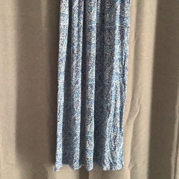 💥 Long blue paisley knit coverup dress sz Small - Picture 5 of 9